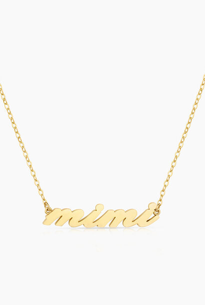 Mimi Script Necklace - Gold