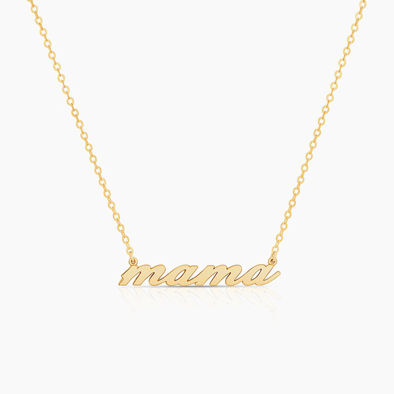 Thatch Mama Script Necklace - Gold