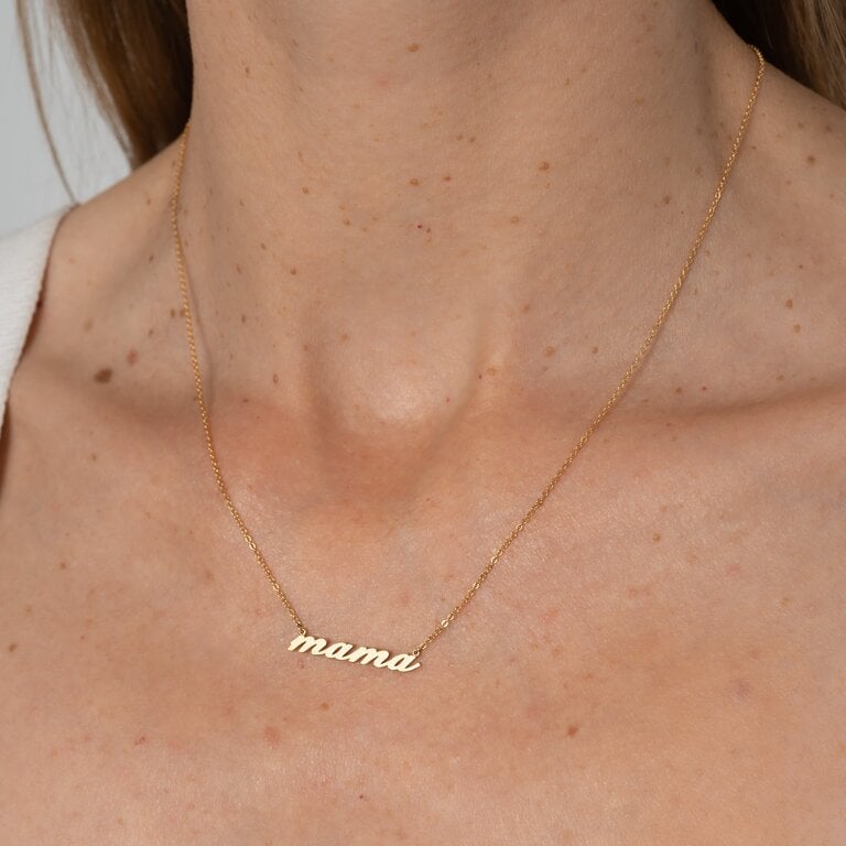 Thatch Mama Script Necklace - Gold