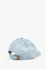 Clare V. Ciao Baseball Hat - Light Denim/Navy Embroidered