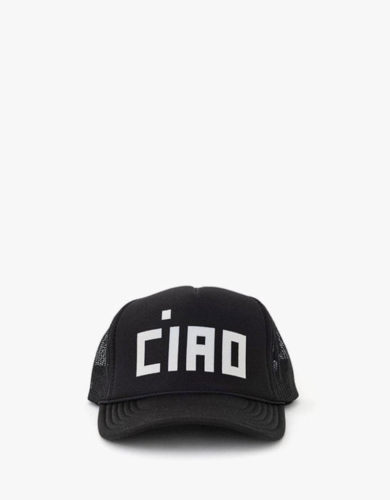 Clare V. Ciao Trucker Hat - Black/Cream