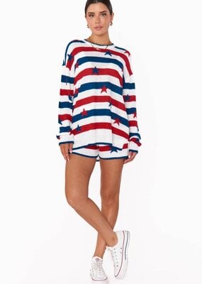 Show Me Your Mumu Go To Sweater - Star Spangled Stripe Knit