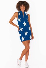 Show Me Your Mumu Zoe Zip Dress - Navy Stars Knit