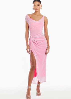 Amanda Uprichard Aliana Dress - Light Pink/Hot Pink