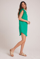 Bella Dahl Cap Sleeve Henley Dress - Tropical Green