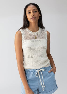 Sanctuary Waves of Summer Shell Sweater - Birch