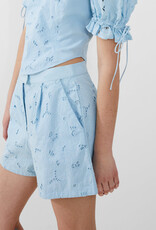 French Connection Rhodes Cotton Embroidered Shorts - Cashmere Blue