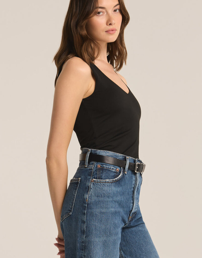 Z Supply Avala V-Neck So Smooth Tank - Black