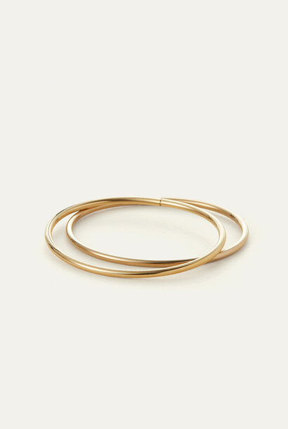 Dane 2-Pack Bangle Set 6" - Gold