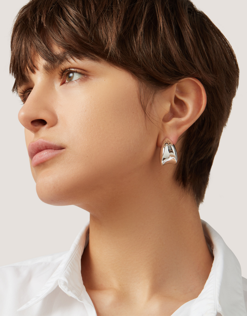 Jenny Bird Nouveaux Puff Earrings - Silver
