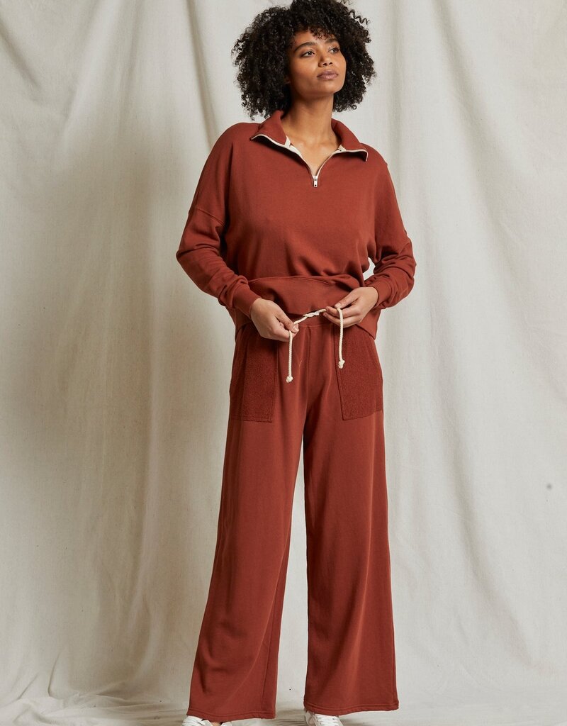 perfectwhitetee Rosanna Reverse Pocket Pant - Russet