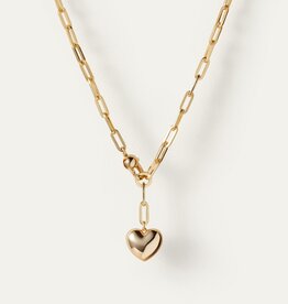 Jenny Bird Puffy Heart Chain - Gold