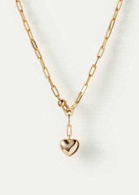Jenny Bird Puffy Heart Chain - Gold