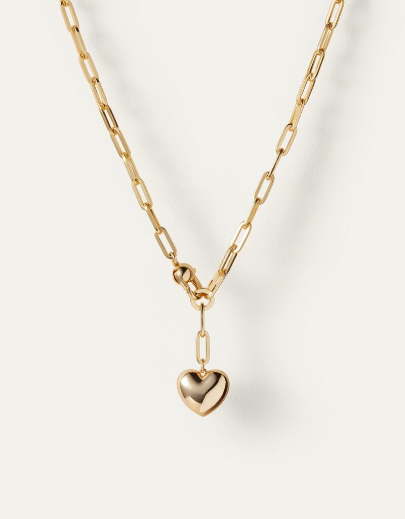 Jenny Bird Puffy Heart Chain - Gold