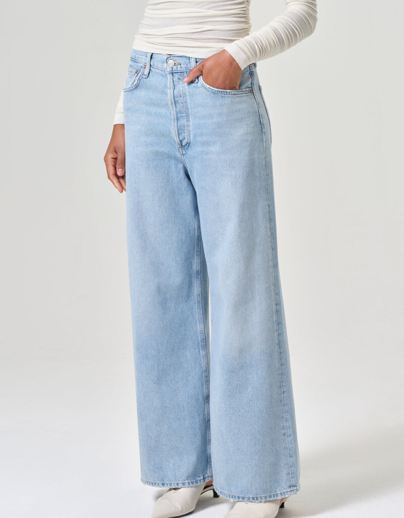 AGOLDE Dame High Rise Wide Leg No Cuff - Conflict