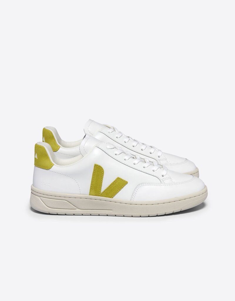 Veja V-12 Leather - White/Liquor