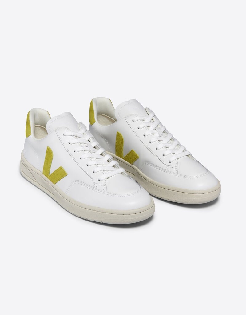 Veja V-12 Leather - White/Liquor