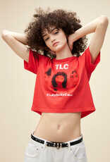 Daydreamer TLC Crazy Sexy Cool Boxy Crop Tee - Vintage Red
