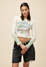 Daydreamer Elton John Floral Pointelle Long Sleeve - Dirty White