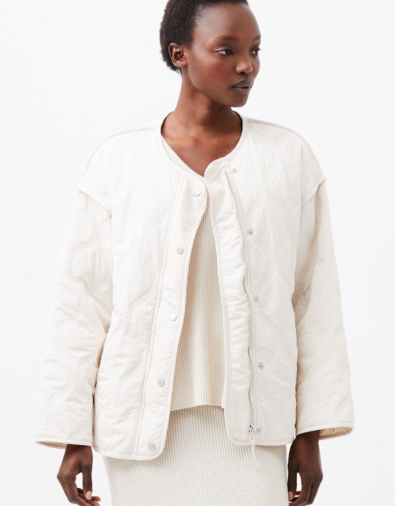 LABEL French Connection Aris Quilted Jacket Classic Cream LABEL
