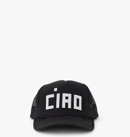 Clare V. Ciao Trucker Hat - Black/Cream