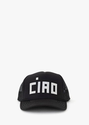 Clare V. Ciao Trucker Hat - Black/Cream