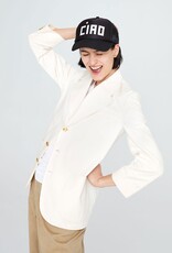 Clare V. Ciao Trucker Hat - Black/Cream