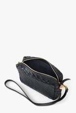 Clare V. Midi Sac - Black Woven Zig Zag