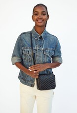 Clare V. Midi Sac - Black Woven Zig Zag