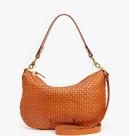 Clare V. Moyen Messenger - Natural Woven Checker