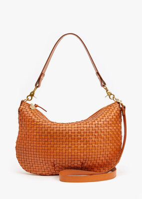 Clare V. Moyen Messenger - Natural Woven Checker