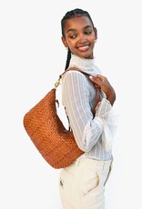 Clare V. Moyen Messenger - Natural Woven Checker