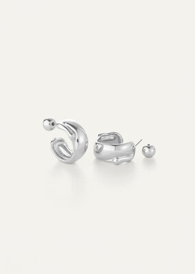 Jenny Bird Sees Hoop Earrings - Silver