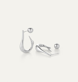 Jenny Bird Colette Hoop Earrings Small - Silver