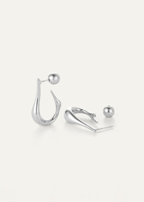 Jenny Bird Colette Hoop Earrings Small - Silver