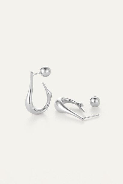 Colette Hoop Earrings Small - Silver
