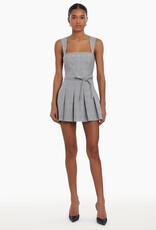 Amanda Uprichard Mercy Belted Skort Romper - Business Plaid