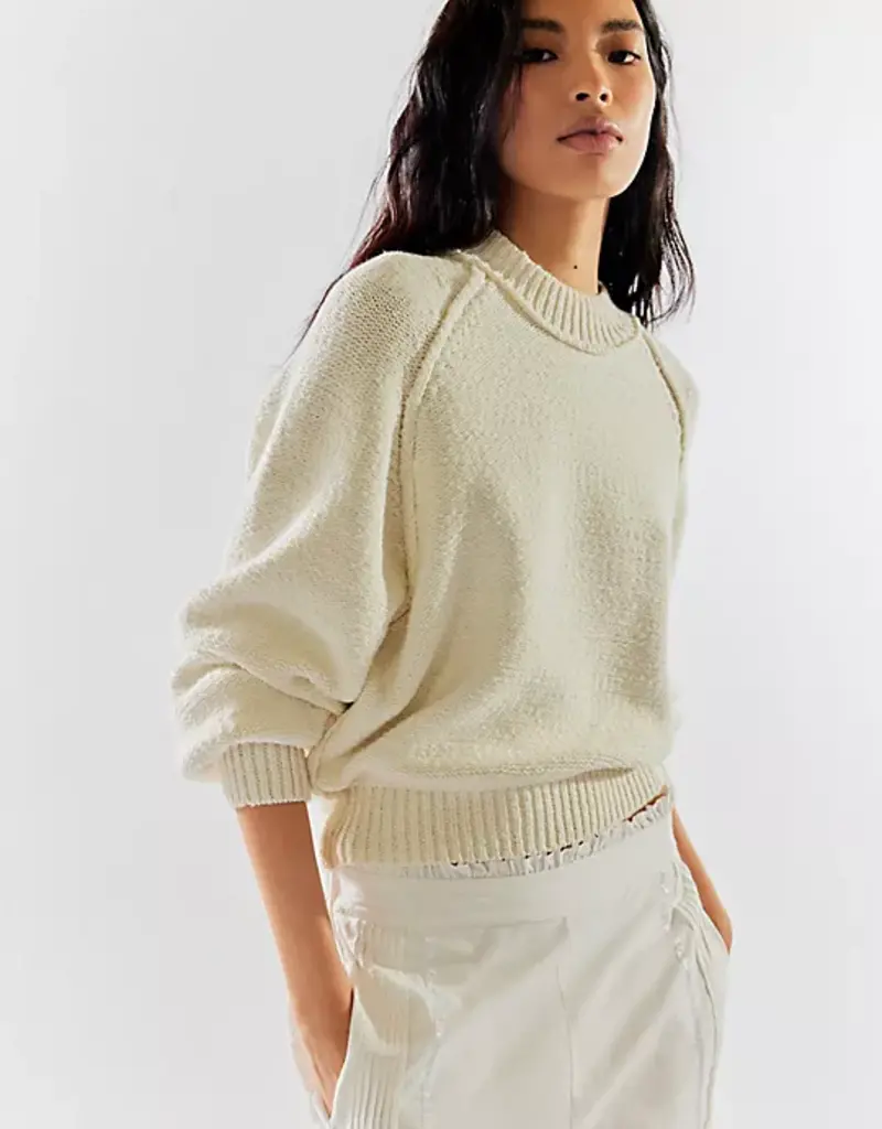 LABEL Free People Riley Pullover Ivory LABEL