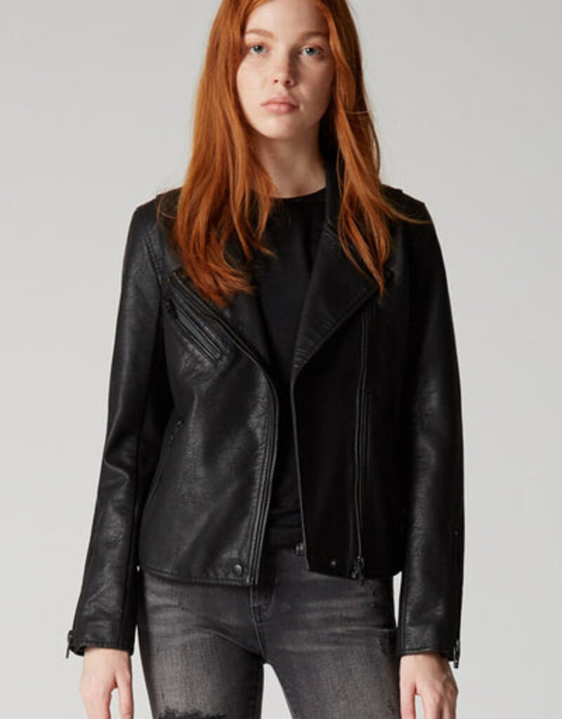 LABEL Blank NYC Vegan Moto Jacket Onyx LABEL