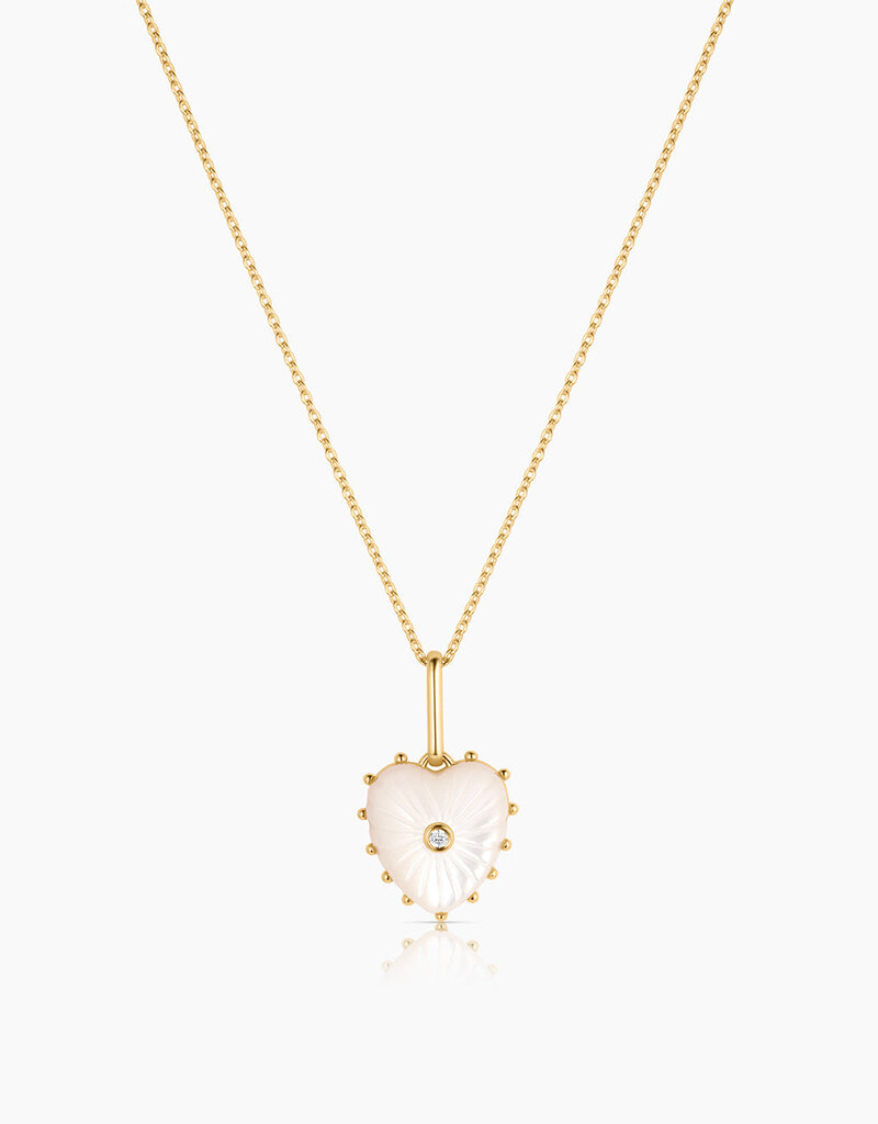 Thatch Isabel Mother Of Pearl Heart Necklace