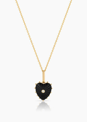 Thatch Isabel Onyx Heart Necklace