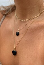 Thatch Isabel Onyx Heart Necklace