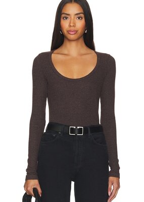 AGOLDE Corey Scoop Neck Tee - Fox