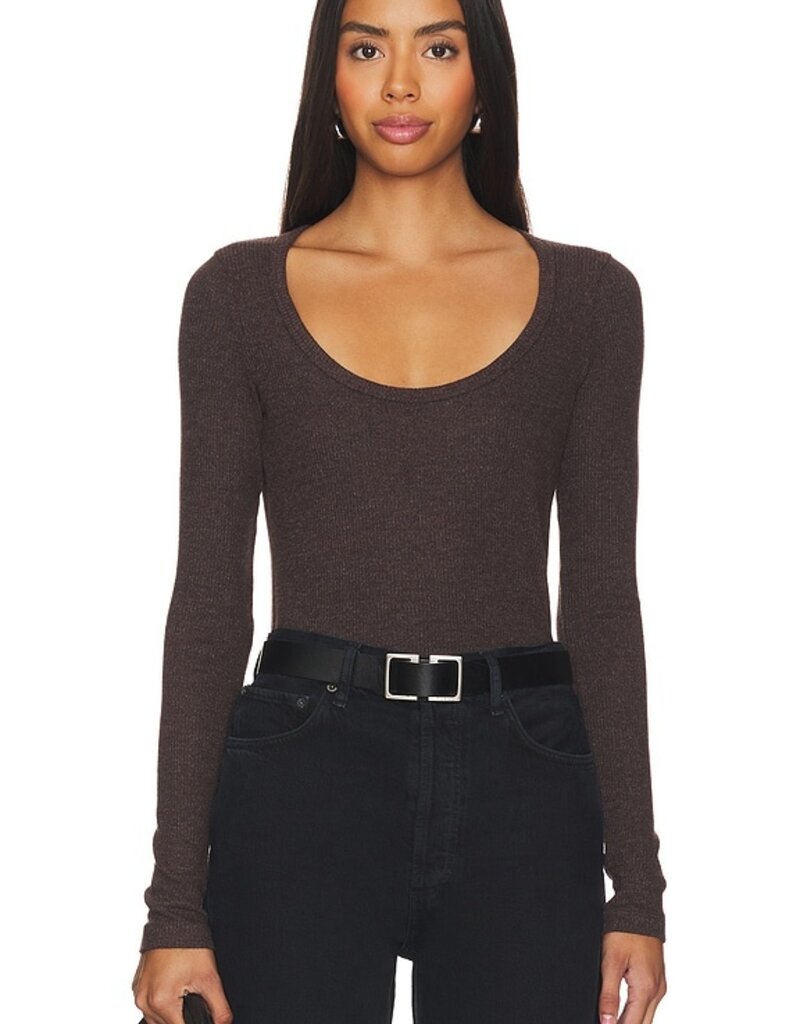 AGOLDE Corey Scoop Neck Tee - Fox