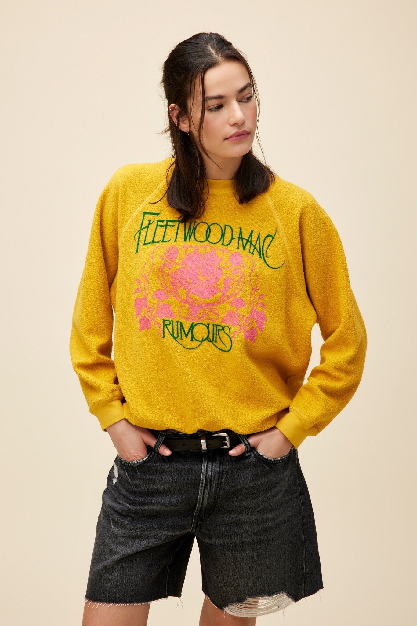 LABEL Daydreamer Fleetwood Mac Floral Reverse Sweatshirt LABEL