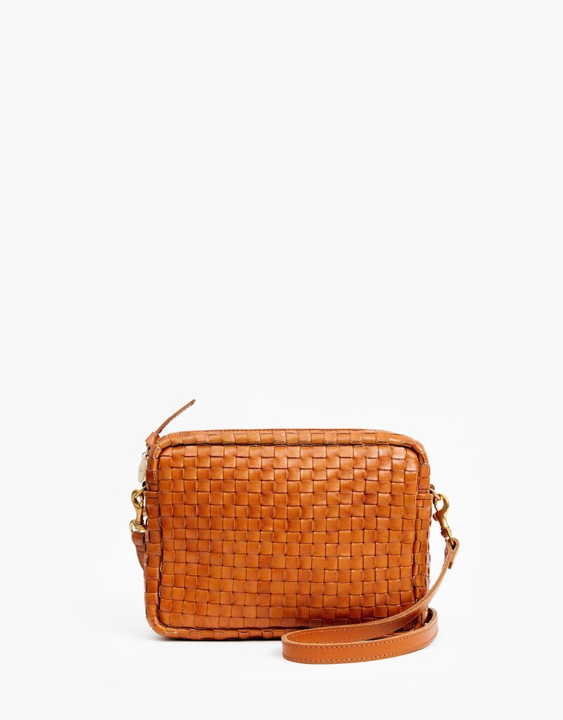 Clare V. Midi Sac - Natural Woven Checker