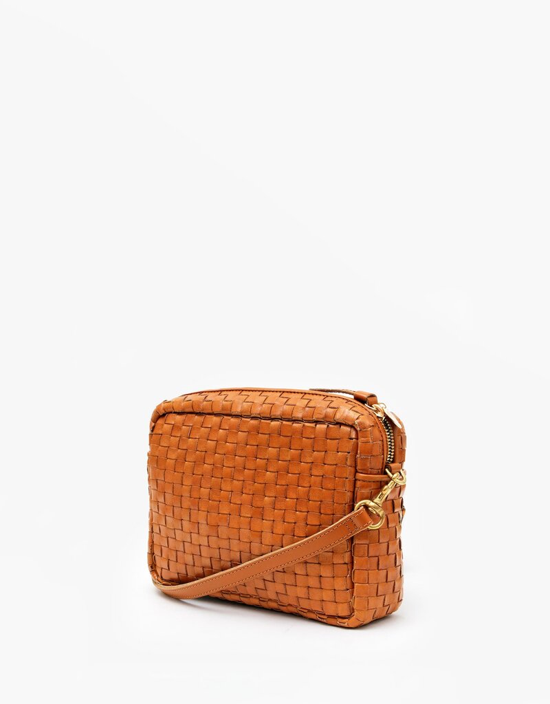 Clare V. Midi Sac - Natural Woven Checker