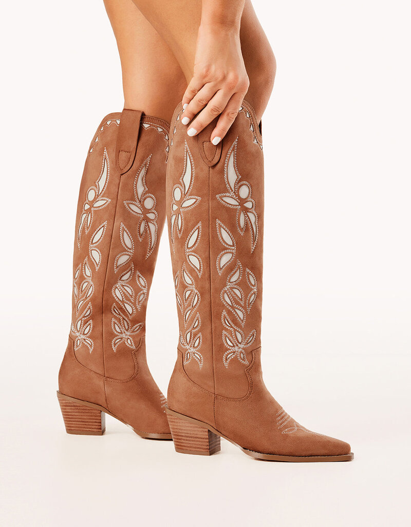 Billini Della Boot - Dark Tan Suede