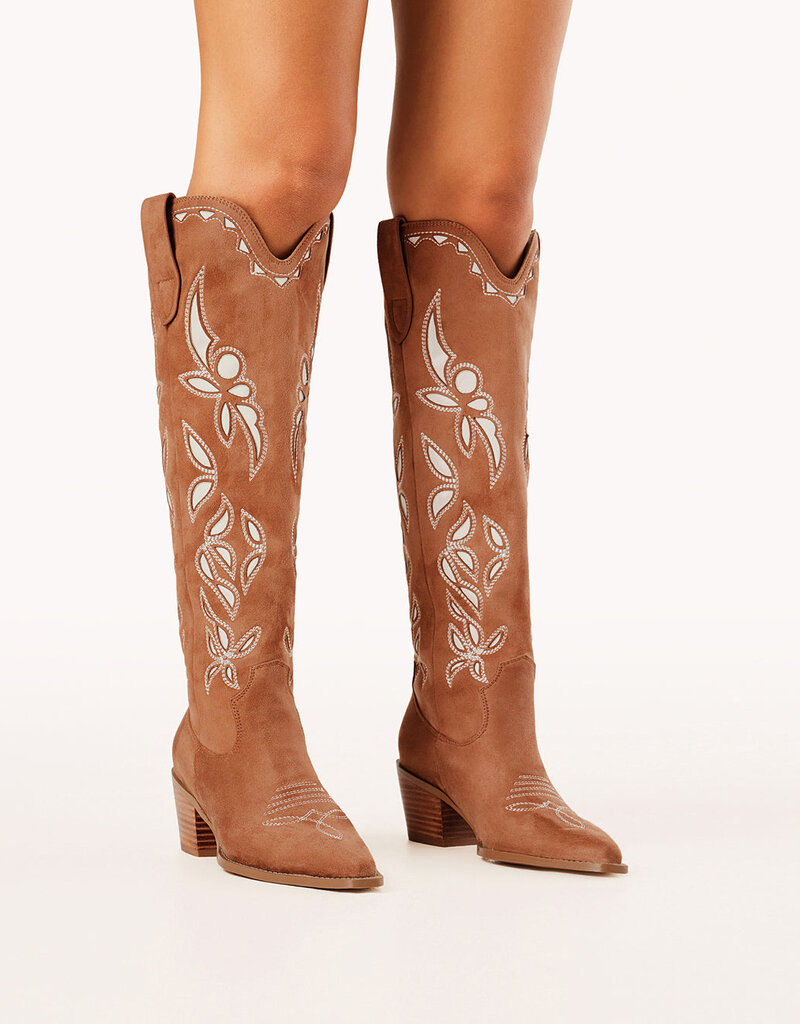 Billini Della Boot - Dark Tan Suede