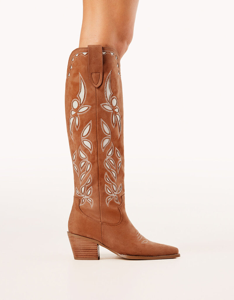 Billini Della Boot - Dark Tan Suede
